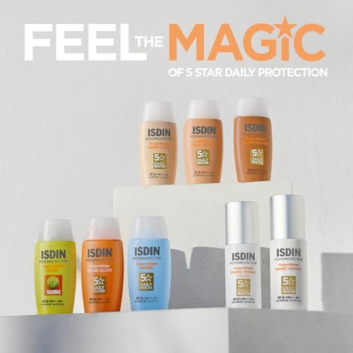 ISDIN Fusion Water Magic LSF 50 | Sonnencreme für das Gesicht zur täglichen Anwendung | Ultraleichte Textur, 50 ml