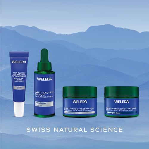 WELEDA Bio Festigende Nachtpflege Blauer Enzian & Edelweiß - Naturkosmetik Anti Aging Gesichtscreme/Feuchtigkeitscreme mindert Falten/Pigmentflecken & aktiviert die Zellerneuerung (vegan, 40ml)