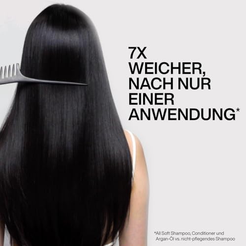 Redken Spülung für trockenes und brüchiges Haar, Belebt und hydratisiert, Mit Fettsäuren, Antioxidantien und Argan-Öl, All Soft Conditioner, 1 x 300 ml
