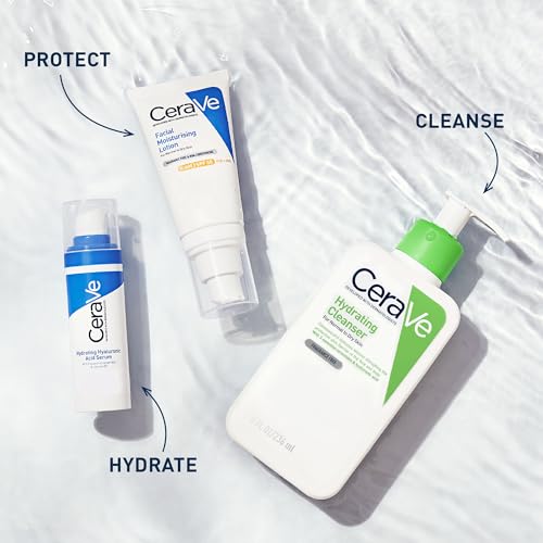 CeraVe Hydrating Cleanser, Face & Body, With 3 essential ceramides & hyaluronic acid, Fragrance & soap free, For normal to dry skin, 236 ml/8 oz