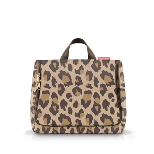 reisenthel toiletbag XL Leo Macchiato - praktischer Kulturbeutel mit Haken, wasserabweisendes Material
