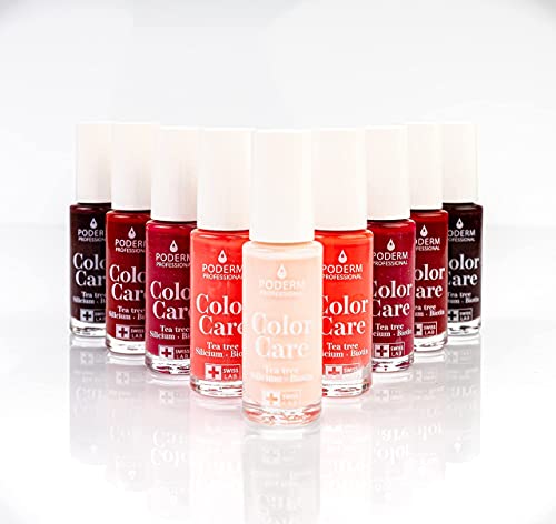 PODERM - Nagellack TEA TREE FÜR NAGELPILZ - GELBE/BESCHÄDIGTE NÄGEL BEHANDELN - Lackpflege verhindert und behandelt Mykose - 2 IN 1 PFLEGE - EINZIGARTIGE FORMEL - Hergestellt in der Schweiz