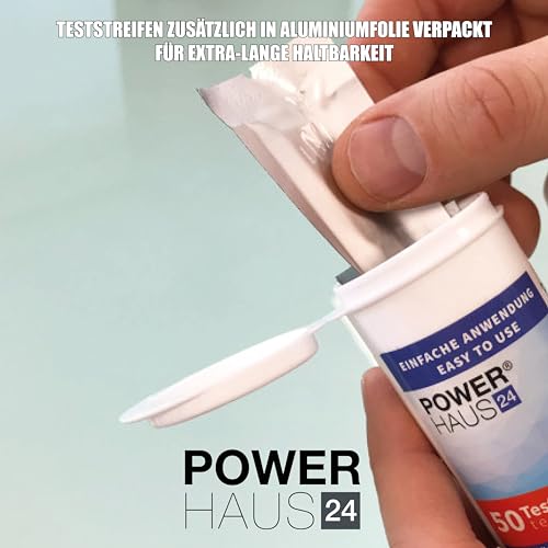 50 Teststäbchen 3 in 1 Teststreifen Teststrips für Chlor, pH Wert und Algenschutz, für Pool und Whirlpool