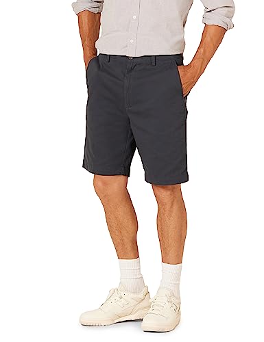 Amazon Essentials Herren Klassisch Geschnittene Chinoshorts, 23 cm, Dunkles Marineblau, 36W