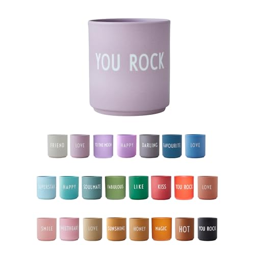 Design Letters Lieblingsbecher Lavendel YOU ROCK Tasse | Kaffeebecher Porzellan | Dekorativ Kaffeetassen | Personalisierte Geschenke für Freundin, Hochzeitsgeschenk | Tasse Mit Spruch| Teetasse 250 Ml