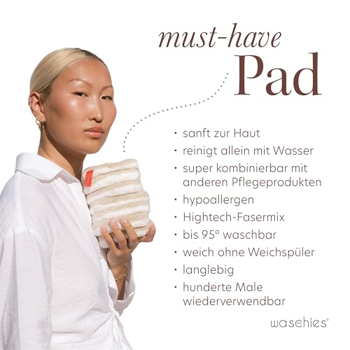 waschies waschbare Abschmink- & Reinigungspads 6er Set - Colour Edition, wiederverwendbar, hautschonend, hypoallergen, supersoft Abschminkpads für Erwachsene & Jugendliche, Alle Hauttypen