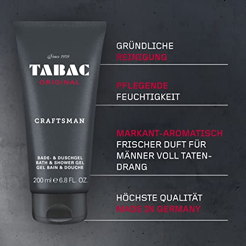 Tabac® Original Craftsman I Geschenkset I Eau de Toilette 50ml Natural Spray und Duschgel 75ml