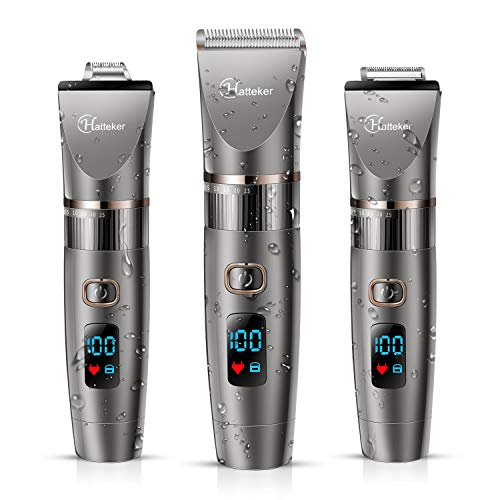 Hatteker Haarschneidemaschine Profi Haarschneider Herren Haartrimmer Bartschneider Barttrimmer Präzisionstrimmer Langhaarschneider Wasserdicht 3 In 1