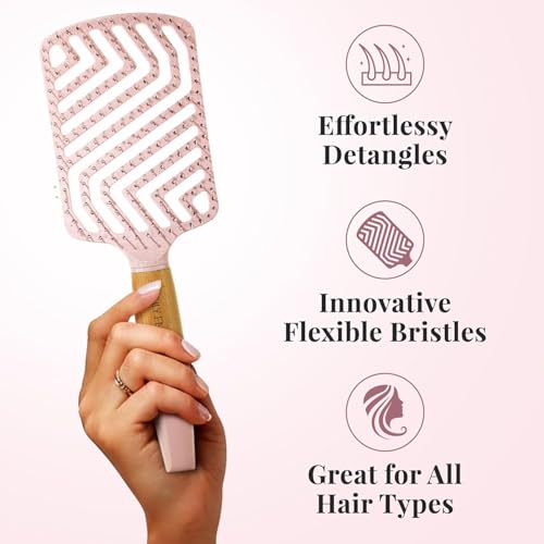 Lily England Self Care Geschenkset für Frauen - 7-teiliges Spa Beauty Geschenke in Rosa - Relaxing Kit mit Haarbürste, Kamm, Schlafmaske, Duschschwämme & Stirnband - Geschenk für Mama, Schwester
