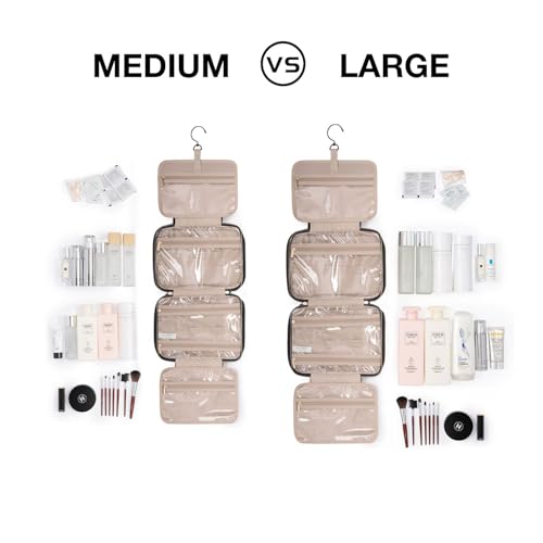 BAGSMART Kulturtasche zum Aufhängen, Damen Kulturbeutel Reise Waschtasche Transparent für Makeup,Toilettenartikel (Rosa)