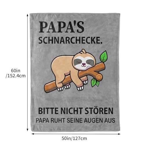 KAAYEE Vatertagsgeschenk für Papa, Kuscheldecke Geschenke für Papa zum Vatertag Geburtstag Valentinstag Weihnachten, Geburtstagsgeschenk für Vater Männer von Tochter Sohn 1.3 * 1.5 M Decke