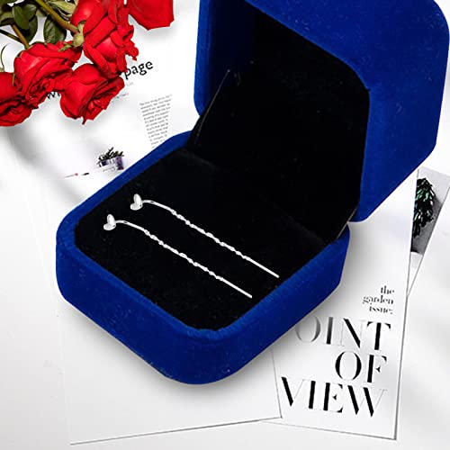 GLLBTPT 925 Sterling Silber Kette Ohrringe für Frauen, Herz Fädler Ohrringe für Frauen, lange baumeln Tropfen Ohrringe für Frauen Teen Mädchen (silber)