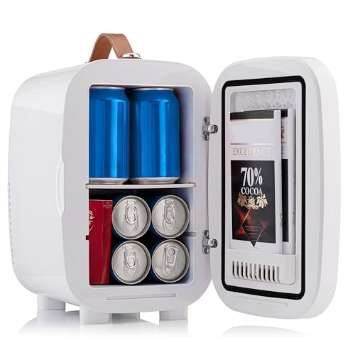 Subcold PRO6 Mini Fridge 6L / 8 Can – Quiet & Energy-Efficient, USB & AC Powered Small Fridges for Bedrooms, Car, Office, Travel | Portable Mini Fridge For Skincare, Beauty, Drinks & Snacks (Black)