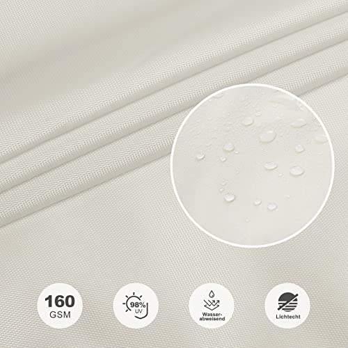 HAIKUS Sonnensegel Wasserdicht Rechteckig 2x3m Sonnenschutz Wasserabweisend Premium PES Polyester mit UV Schutz für Balkon Garten Terrasse Creme 3x2m