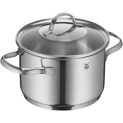 WMF Provence Plus Topfset Induktion 5-teilig, Kochtopf Set unbeschichtet mit Glasdeckel, für alle Herdarten geeignet, Induktions Töpfe Set, ohne Skalierung, Cromargan Edelstahl poliert