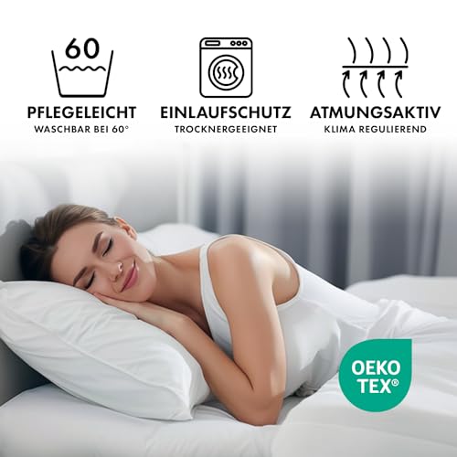 Jacobson Jersey Spannbettlaken Spannbetttuch Baumwolle Bettlaken (90x200-100x200 cm, Weiss)