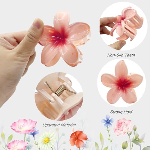 YeahBoom 8 Stück Blumen Haarspangen,Haarspangen Damen,Haarklammern für Frauen,Blumen-Haarspangen Haarkrallen Haarschmuck,Dekorative Haarschmuck,Haarspiralen Clip,Rutschfeste Kunststoff Haarspangen