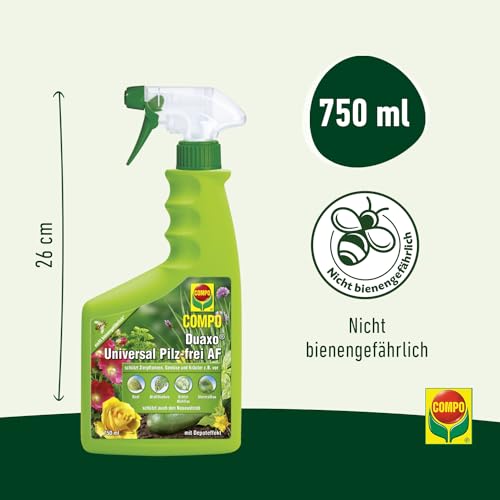Compo Duaxo Universal Pilz-frei AF, Bekämpfung von Pilzkrankheiten an Zierpflanzen, Gemüse und Kräutern, Anwendungsfertig, 750 ml