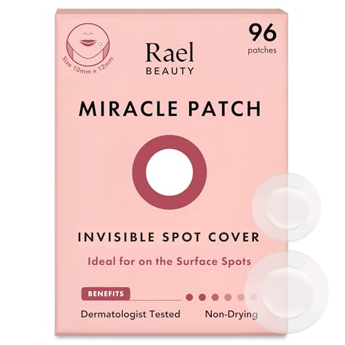 Rael Miracle Anti Pickel Patch Unsichtbar - Korean Skincare, Invisible Pimple Patches für das Gesicht, Hydrokolloid Akne Pflaster, Vegan, Tierversuchsfrei, 2 Größen (96 Stück)