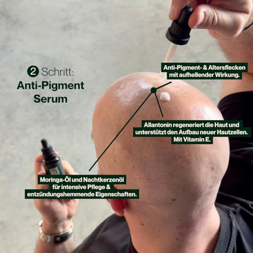 BETTER BE BOLD „Bestseller" Glatzenpflege-Routine (0-3mm) | Mattierende Glatzencreme (0-3mm) + Pflegendes Glatzenshampoo (0-6mm) + Invisible Sun Fluid LSF 50