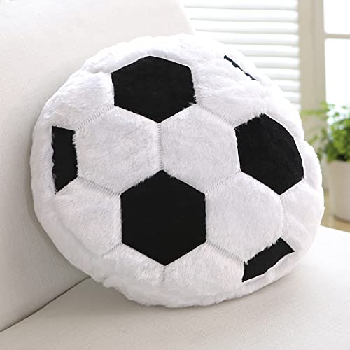 Plüsch Football, 45 * 45cm Flauschige Fußball Sitzkissen, weiche Sport Ball interaktive Fußball kreative Zimmer Dekorationen Geburtstag Party Geschenk für Kinder und Fußballliebhaber