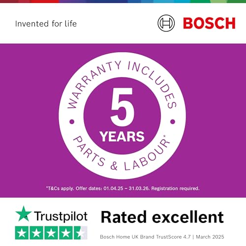 Bosch WGG254Z0GB Series 6, Free-Standing Washing Machine Front Loader, A Rated, 10 kg, 1400 rpm, Iron Assist, Speed Programme, White