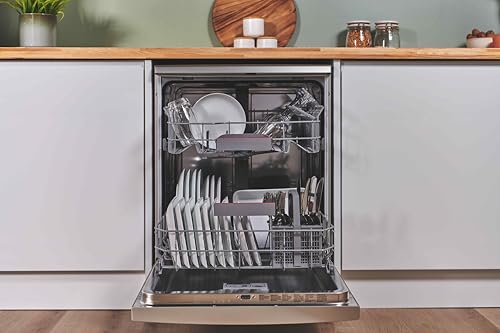 Bosch SMS4EKI06G Series 4, Free-Standing Dishwasher 60 cm, B Energy Rated, 13 Place Settings, 9 Litre, ExtraDry, Silence Plus 42dB Quiet,Rackmatic Adjustable Basket, Silver Inox