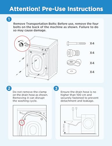 Comfee‘ Freestanding Washing Machine,7KG Load,Heat Wash 90℃,Ultra Slim 400mm,Quick Wash,15 Washing Programs with 1200RPM,White-CFE10EW70/W