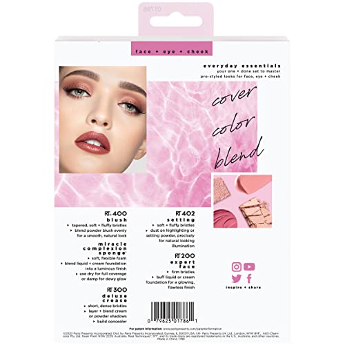 Real Techniques Everyday Essentials + Make-up-Schwamm-Set, Make-up-Pinsel und Make-up-Mixer-Schwamm, für Foundation, Rouge, Bronzer, Lidschatten und Puder, 5-teiliges Set - Image 22