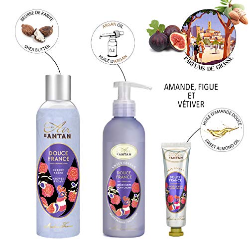 Un Air d'Antan Geschenkideen: Provence Naturkosmetik Set & Einzelprodukte für Frauen – Duschgel, Bodylotion, Handcreme - Seife, Kerze, Duft