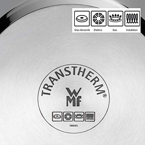 WMF Provence Plus Topfset Induktion 5-teilig, Kochtopf Set unbeschichtet mit Glasdeckel, für alle Herdarten geeignet, Induktions Töpfe Set, ohne Skalierung, Cromargan Edelstahl poliert