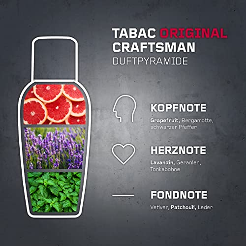 Tabac® Original Craftsman I Geschenkset I Eau de Toilette 50ml Natural Spray und Duschgel 75ml