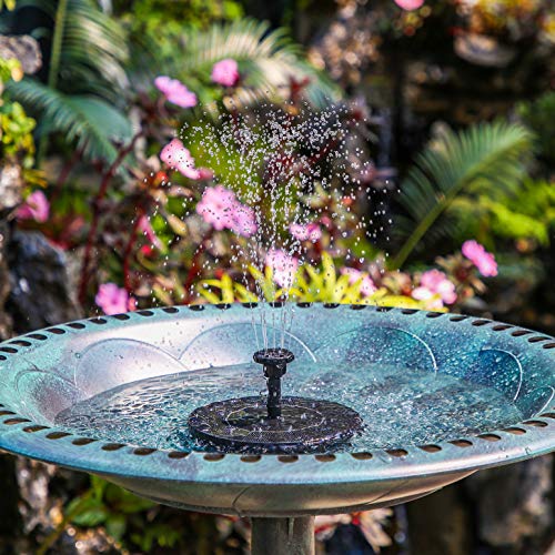 AISITIN Solar Springbrunnen für Außen 2025 Verbesserter, Solarbrunnen für Draussen mit 6 Sprüh Effekten, Solar Teichpumpe Solar Schwimmender Fontäne Pumpe für Garten, Teich, VogelBad, Wasserspiel