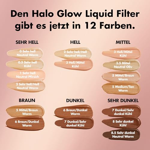 e.l.f. Halo Glow Liquid Filter, Teint-Booster für einen strahlenden, weich fokussierten Blick, mit Hyaluronsäure, vegan & tierversuchsfrei, 0,5 Fair