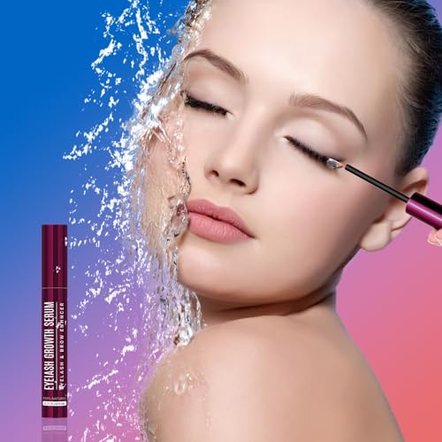 Wimpernserum Ohne Hormone, Lash Serum - Wimpernwachstumsserum, Natürliches Wimpernserum mit Augenbrauenbürste, für Pflege Gebrochene Wimpern, Schnelleres Wimpernwachstum (5 ml)