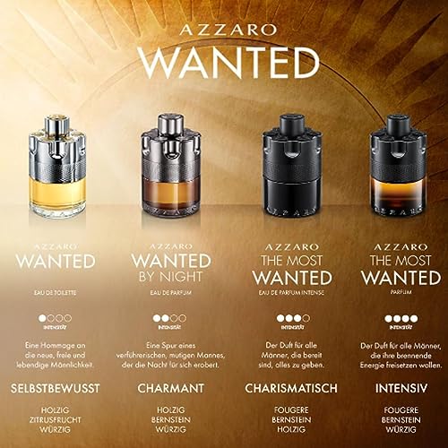 Azzaro The Most Wanted Intense Herren Parfum | Eau de Parfum für Herren | Vaporisateur/Spray | Langanhaltend | Kräftig-würziges Duftspray | 100ML