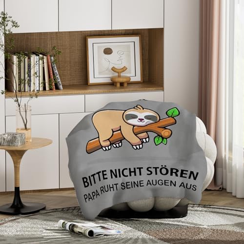 KAAYEE Vatertagsgeschenk für Papa, Kuscheldecke Geschenke für Papa zum Vatertag Geburtstag Valentinstag Weihnachten, Geburtstagsgeschenk für Vater Männer von Tochter Sohn 1.3 * 1.5 M Decke