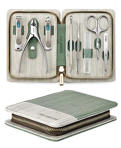 MR.GREEN Maniküre Set 8 in 1, Prämie Maniküre Pediküre Set, Höhere Qualität Solingen Edelstahl Nagelset, Tragbares Reise-Pflegeset, Professionelles Nagelschere set mit Exquisiter Ledertasche