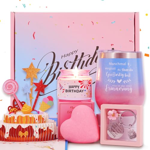 MUJUZE Geburtstagsgeschenk für frauen,Geschenk Freundin Geburtstag Geschenkideen,Positive Geschenke zum Geburtstag Geschenkset für Beste Freundin,Freundinnen,Kollegin,Schwester,Birthday Gift for Women