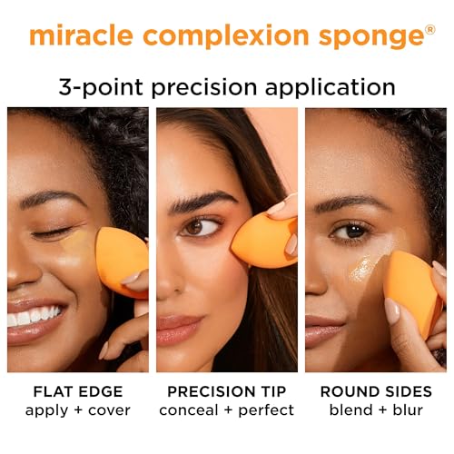 Real Techniques Everyday Essentials + Make-up-Schwamm-Set, Make-up-Pinsel und Make-up-Mixer-Schwamm, für Foundation, Rouge, Bronzer, Lidschatten und Puder, 5-teiliges Set - Image 8