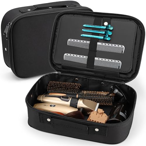 Noverlife Schwarze Friseurtasche, Friseurwerkzeuge Aufbewahrungstasche, Große Kapazität Haarwerkzeuge Friseur Friseur Reisekosmetik Organizer Tasche für Haarschneider, Schere, Trimmer, Friseurbedarf