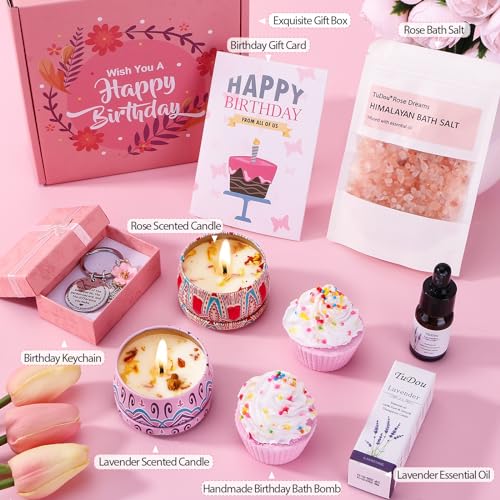 Birthday Pamper Gifts for Women, Happy Birthday Hampers Relaxation Self Care Package for Her, Birthday Presents Gift box for Women Best Friends Mum Sister Auntie Wife, Ladies Birthday Box Gift Ideas