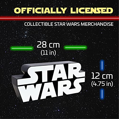 Star Wars Iconic Logo Light - Officially Licensed Merchandise and Memorabilia, Gifts for Boys and Men, Room Accessories, Desk Lamp | Paladone