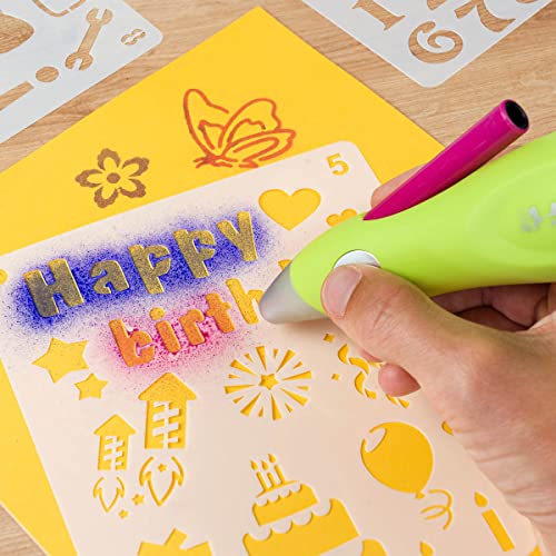 Jolly Airbrush Fun | Farben sprühen für Kinder | Ungiftig (Airbrush), 20-teiliges Set, grün