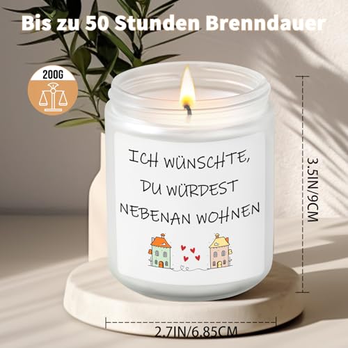 LUXHOMY Geschenk Freundin, Geschenke für Frauen, Kerzen Geschenk für Frau Freundin Mama Oma Schwester, Valentinstagsgeschenk für Frau, Geburtstagsgeschenk für Sie - Lavendel Duftkerze (200g)