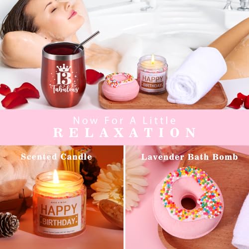 13th Birthday Gifts Girls, Gifts for 13 Year Old Girls,Presents for 13 Year Old Girls, Teenage Girl Gifts for 13 Year Old Girl,Happy 13th Birthday Pamper Hamper for Sister Daughter Granddaughter Niece