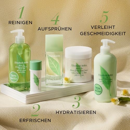 Elizabeth Arden Green Tea Honey Drops, Körpercreme angereichert mit grünem Tee-Extrakt, echtem Honig und pflegender Shea Butter, 500 ml