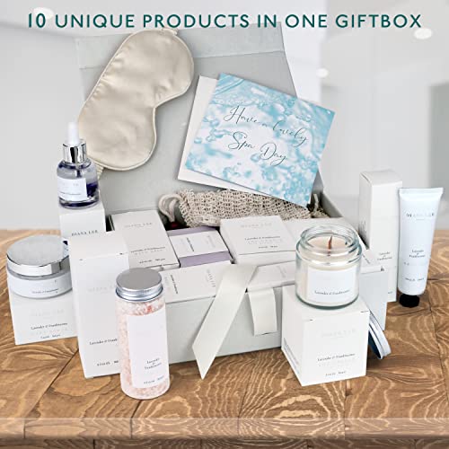 Jasmyn & Greene Relaxation Birthday Gifts for Women - Luxury Pamper Hamper Bath Set Gifts for Her with Lavender. Spa Sets for Mum with Organic Self Care Presents. Pamper Gift for Womens Birthday