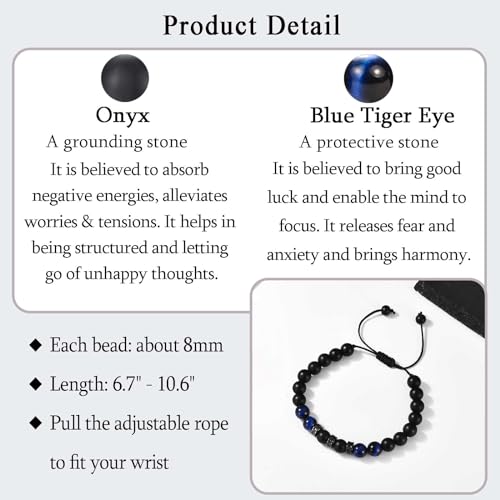 KORAS Step Dad Fathers Day Gift, Adjustable Beads Bracelet Gifts for Step Dad, Stepdad Presents for Birthday Christmas, Perfect Stepdad Gifts from Daughter Son