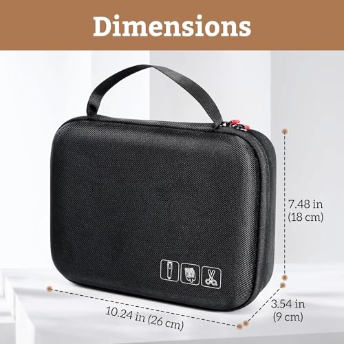 ProCase Tragetasche für Haarschneider Friseurtasche, Friseur Werkzeugtasche Trimmer Organizer Tasche für Haarschneider, Schere, Trimmer, Aufbewahrungsbox für Friseur zubehör Friseurbedarf -Schwarz
